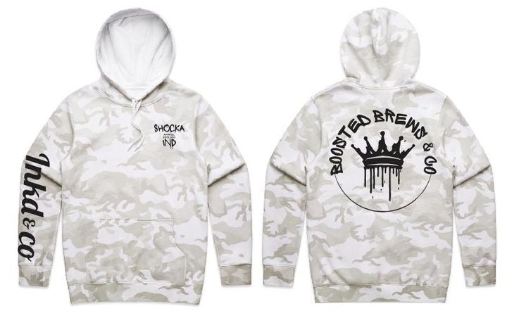 Inkd X Shocka X Boosted Hoodie White Camo