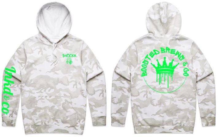 Inkd X Shocka X Boosted Hoodie White Camo