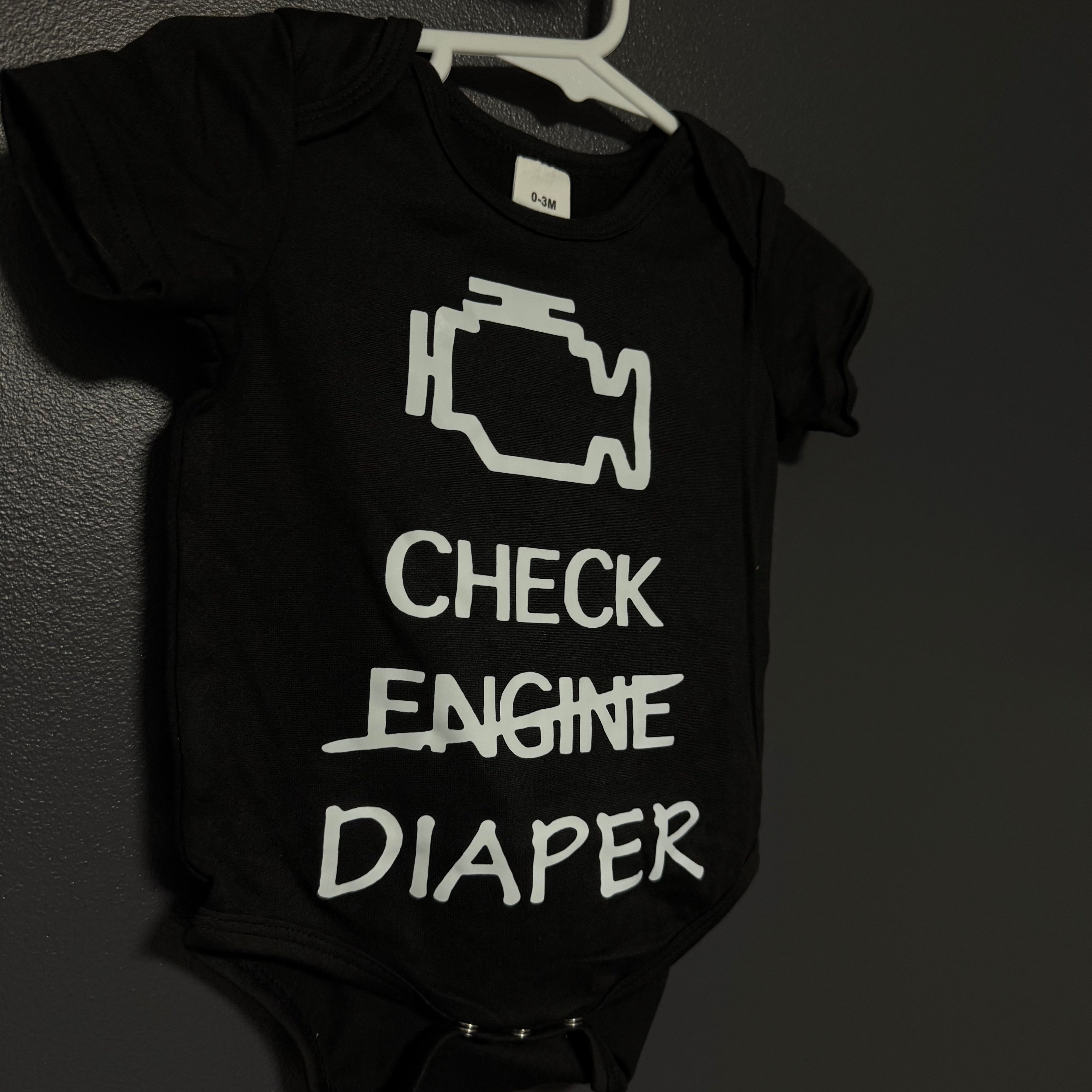 Check Engine/Diaper Onesie