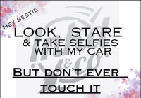 Don’t Touch Car Sign