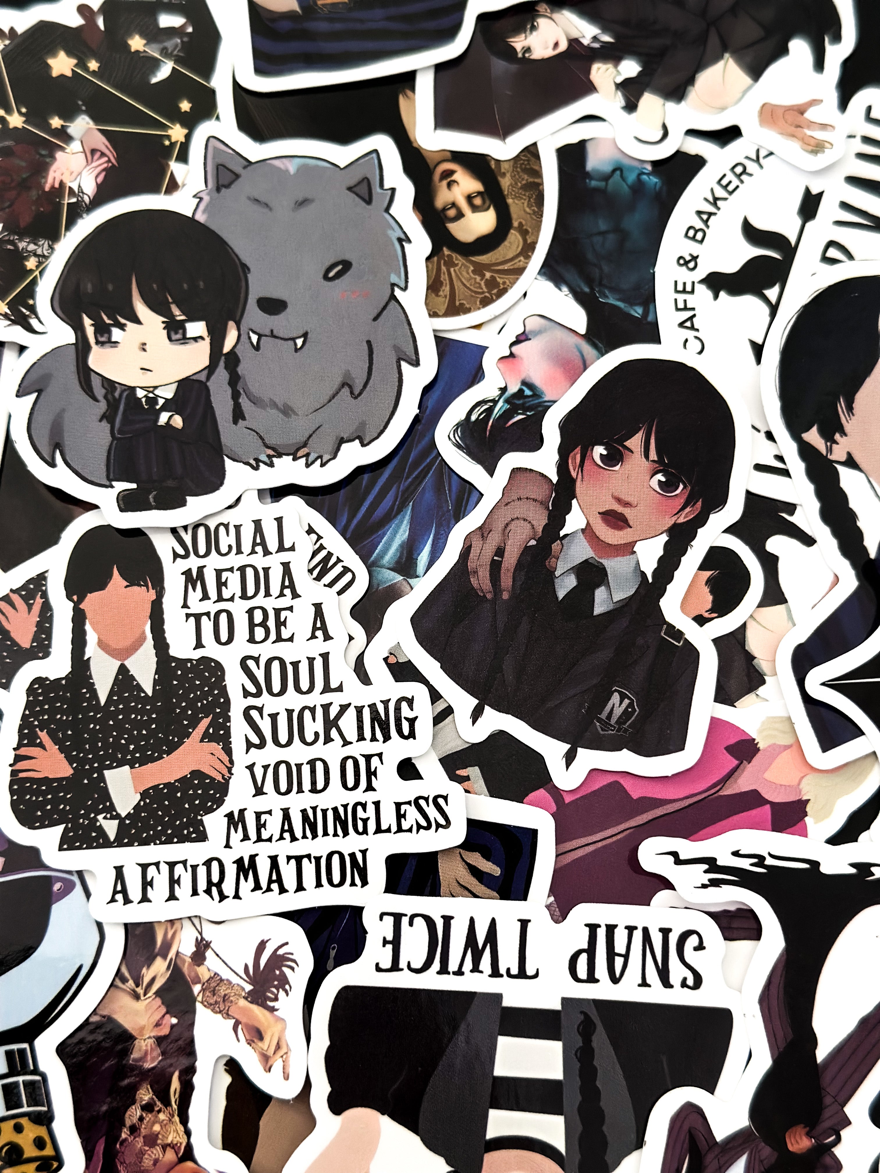 Wednsday Addams Sticker Pack