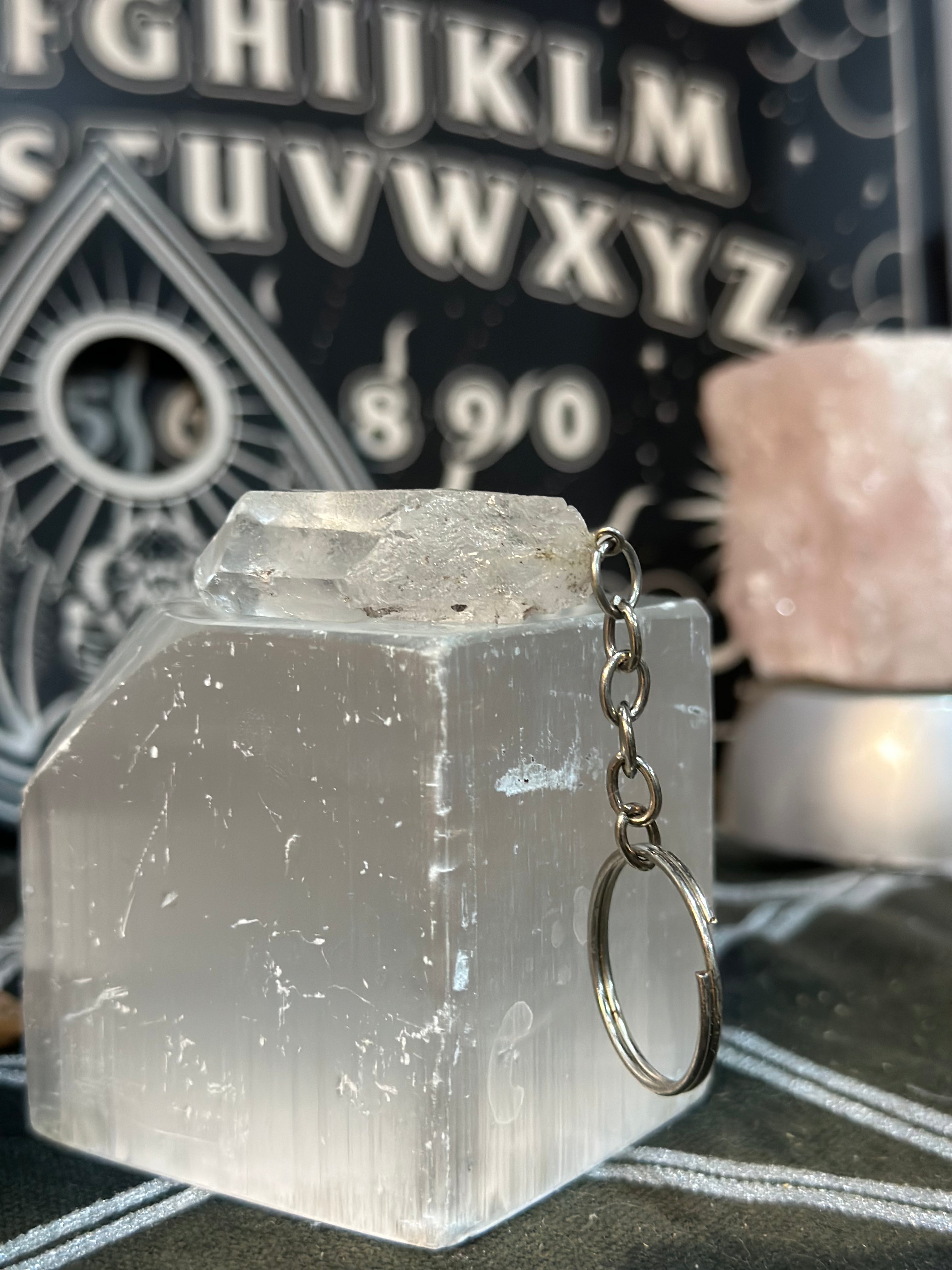 Clear Quartz Keychain #5