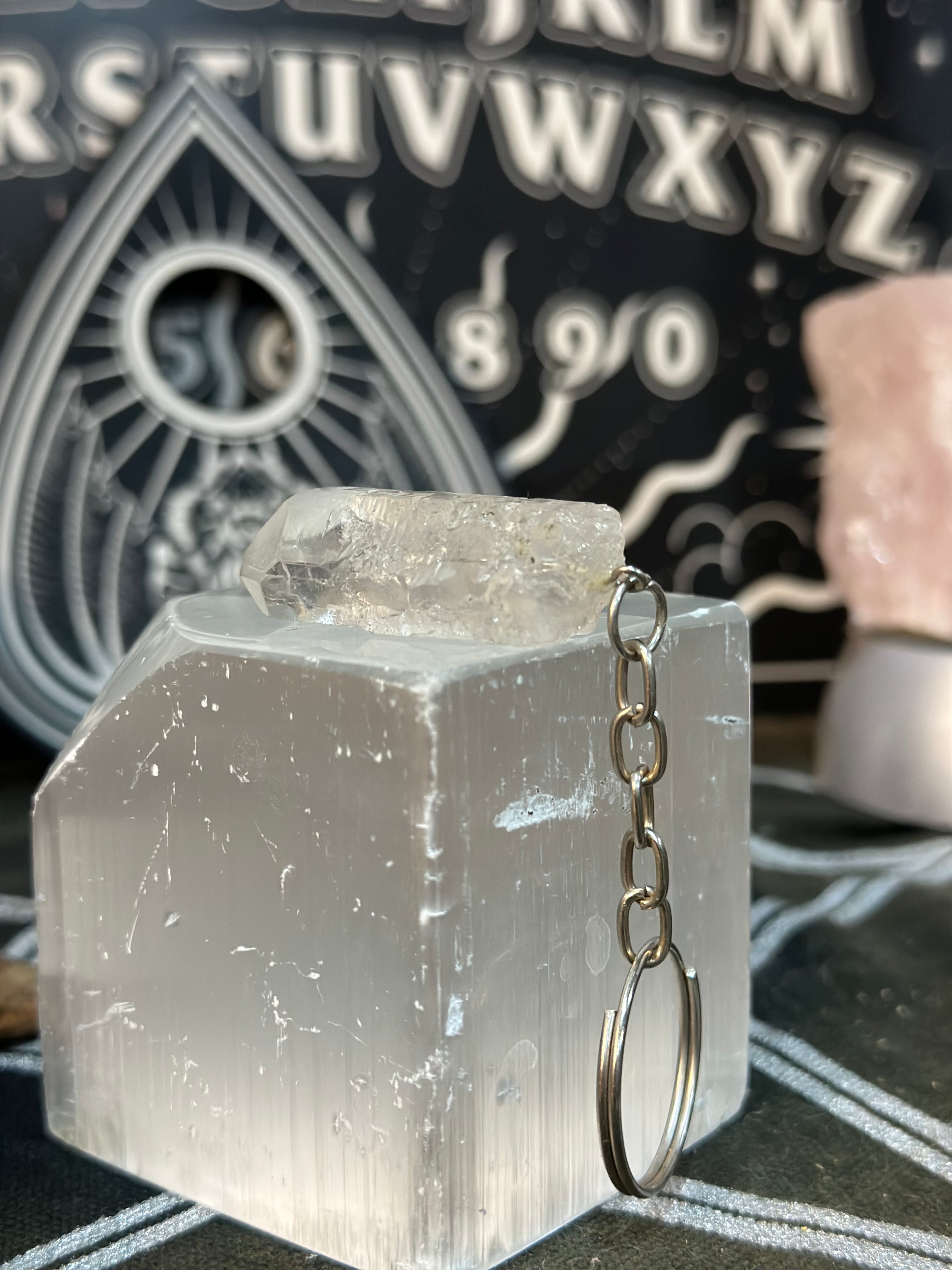 Clear Quartz Keychain #6