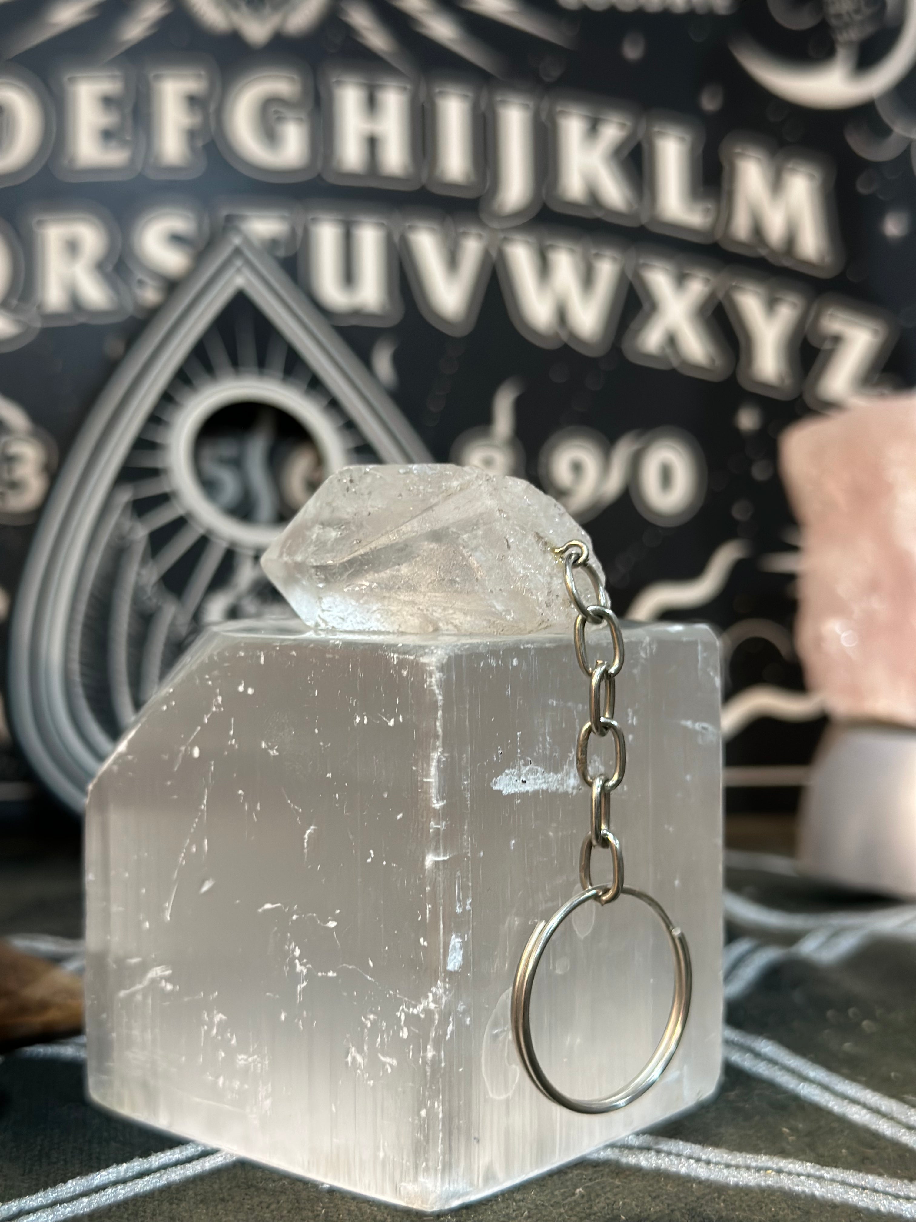 Clear Quartz Keychain #7