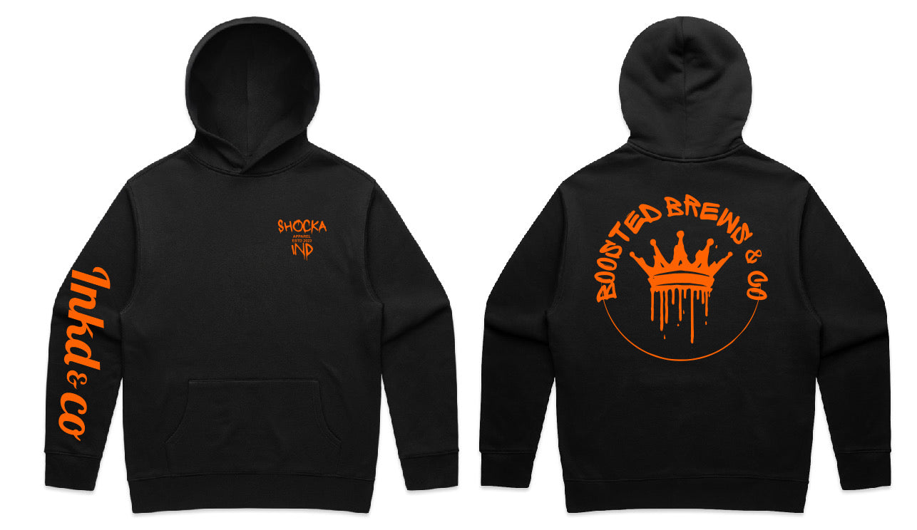 Inkd X Shocka X Boosted Hoodie Black