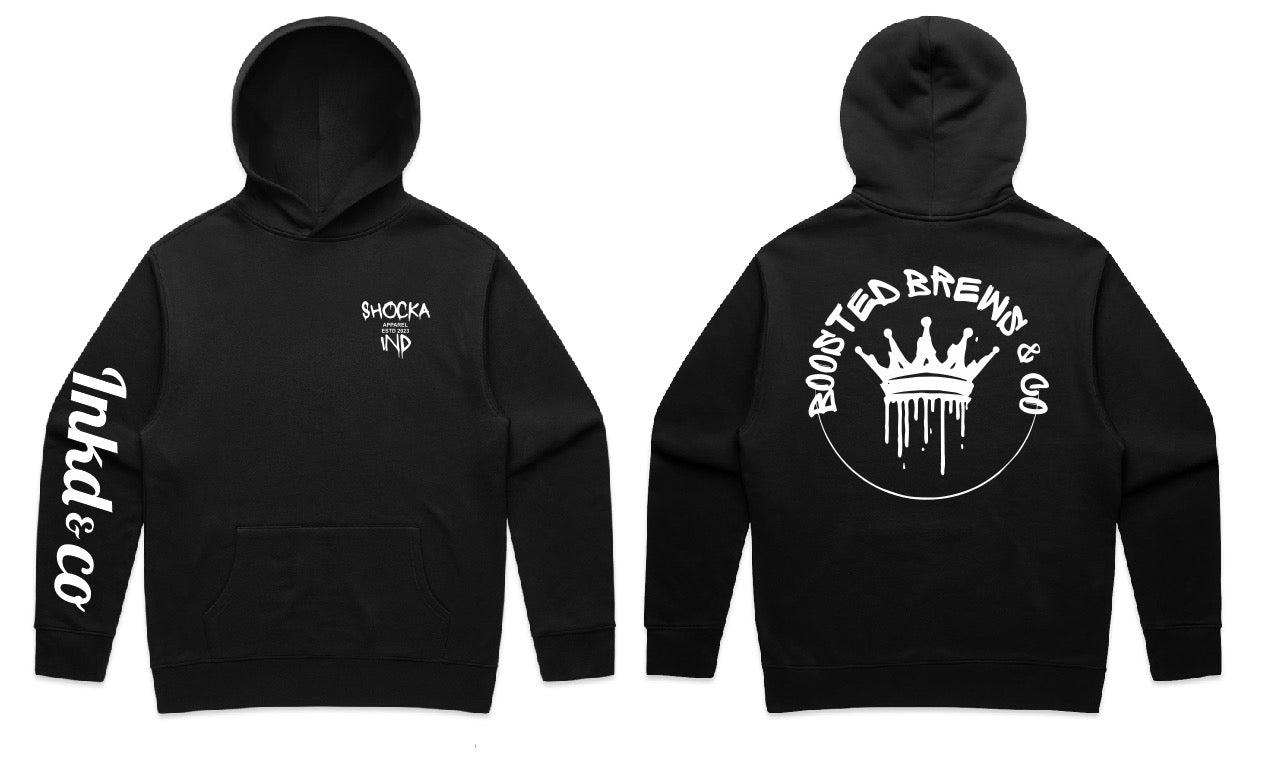 Inkd X Shocka X Boosted Hoodie Black