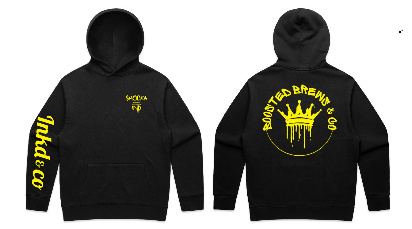 Inkd X Shocka X Boosted Hoodie Black