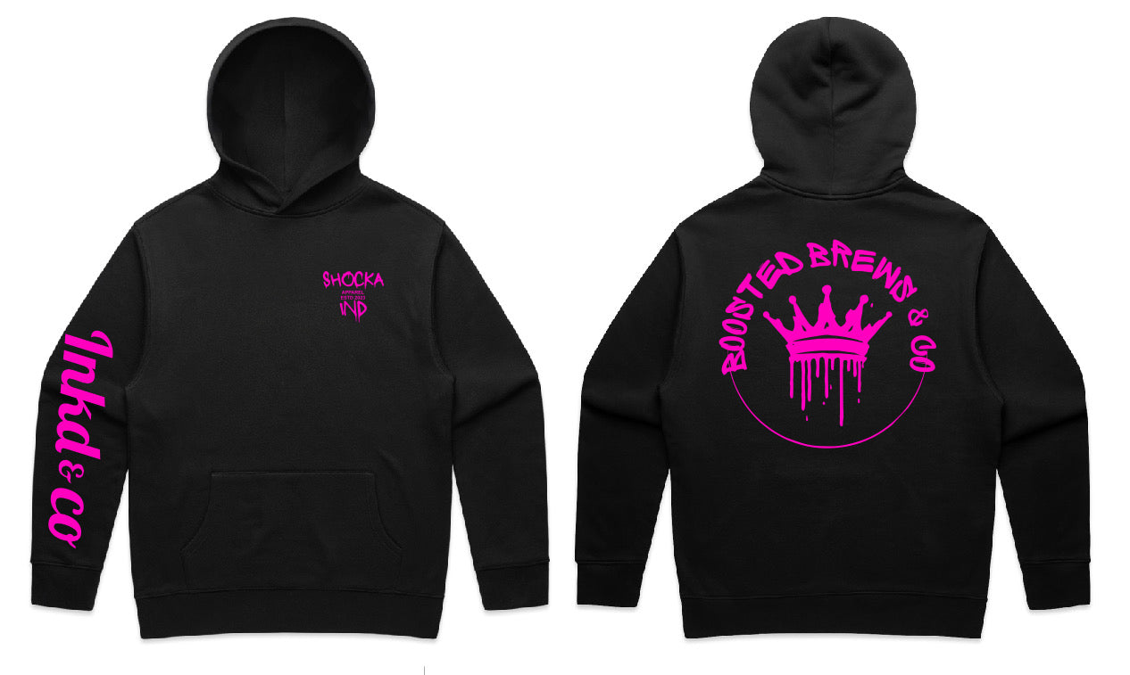 Inkd X Shocka X Boosted Hoodie Black