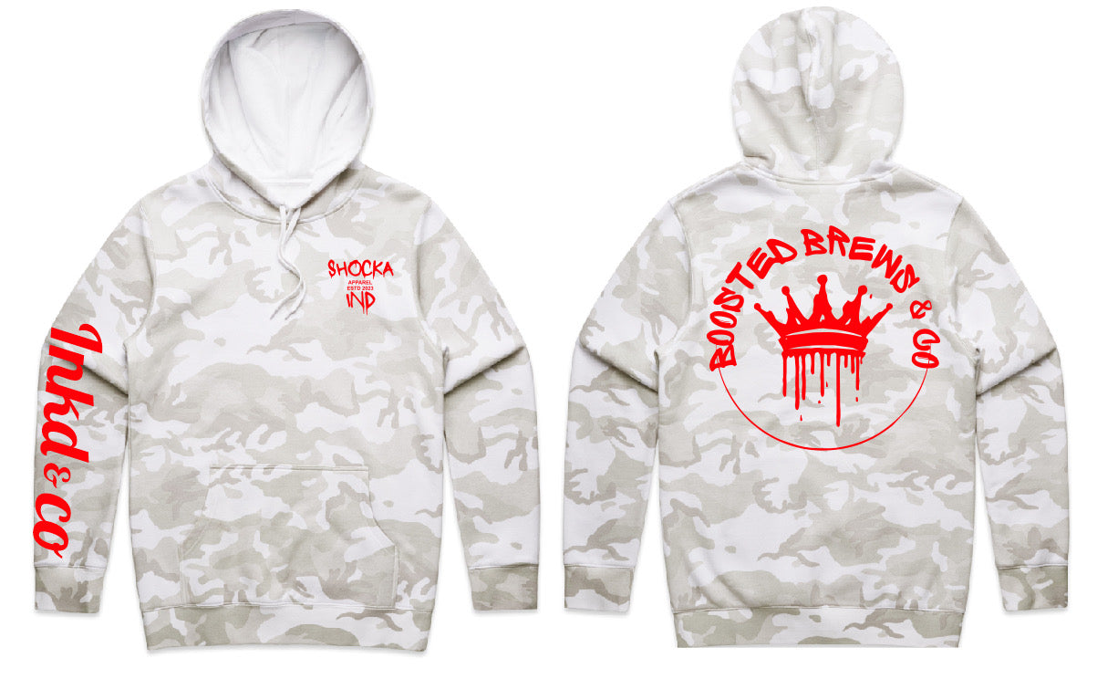 Inkd X Shocka X Boosted Hoodie White Camo