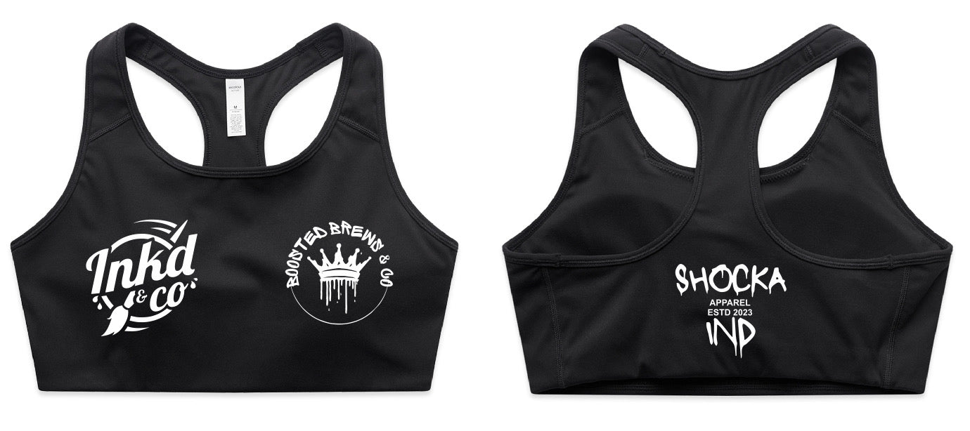 Inkd X Shocka X Boosted Sports Bra